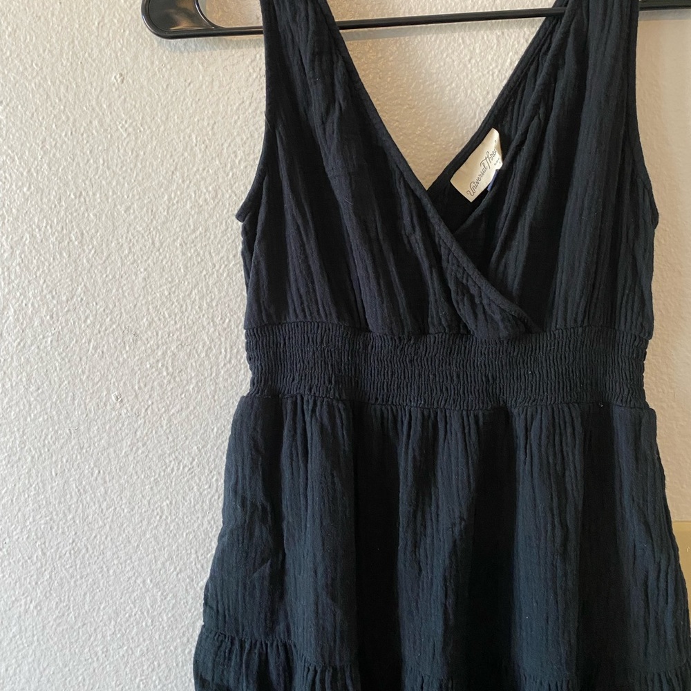 Black maxi dress with pockets